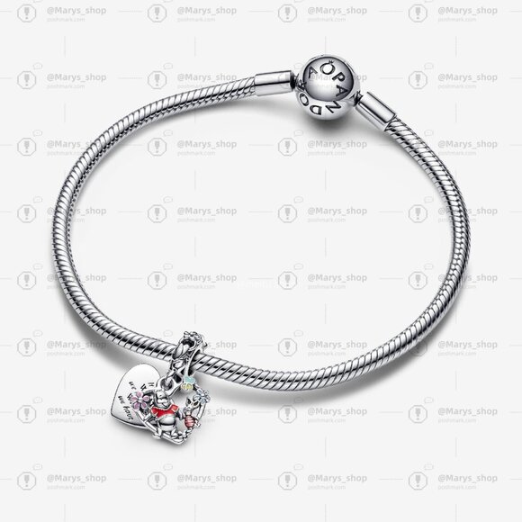 Pandora Disney Winnie the Pooh & Piglet Double Dangle Charm - Picture 3 of 5